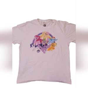 Hasbro My Little Pony White T-Shirt with Rainbow Design